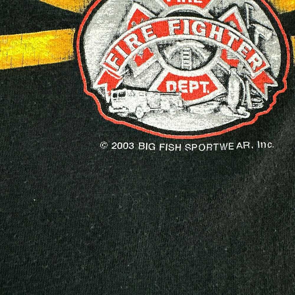 Delta × Vintage Vintage Firefighter Shirt Black Y… - image 5
