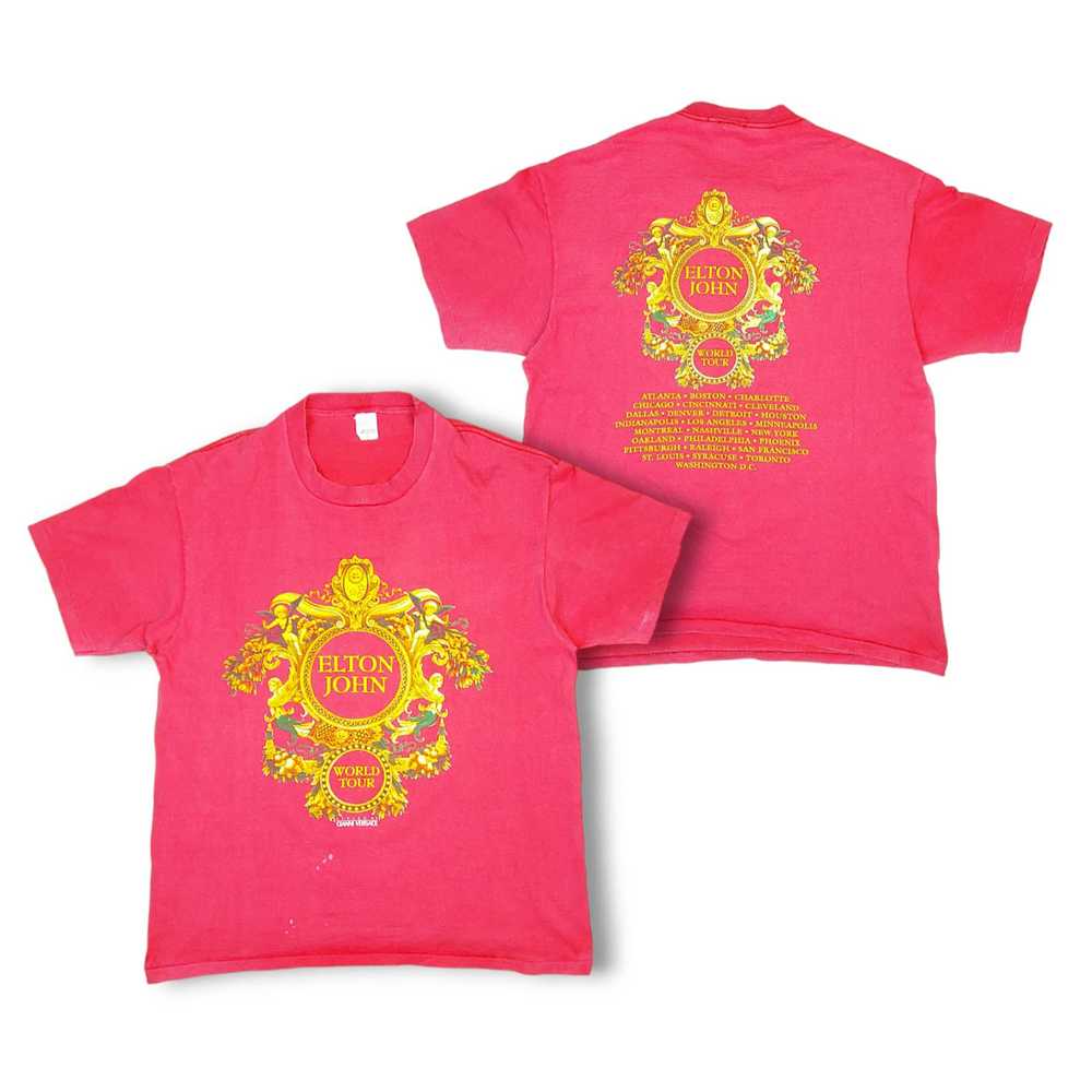 Tour Tee × Versace × Vintage Vintage 90s Elton Jo… - image 1