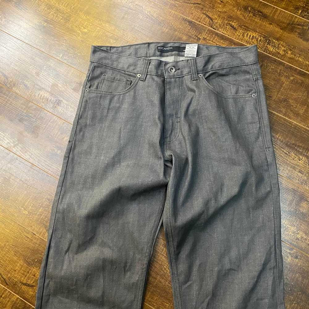Vintage Rocawear 90’s Y2K 34x34 Grey Jeans Denim … - image 2