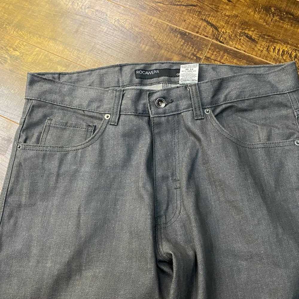 Vintage Rocawear 90’s Y2K 34x34 Grey Jeans Denim … - image 3