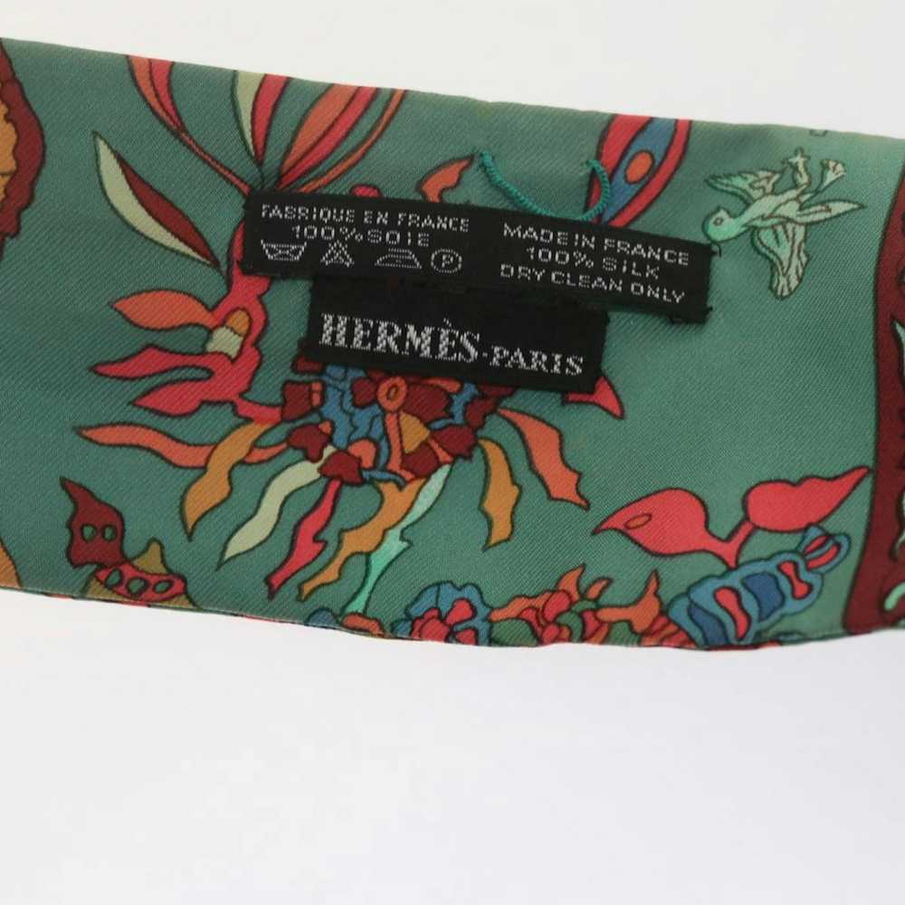 Hermes HERMES Twilly Scarf Silk Green Auth ac2493 - image 9