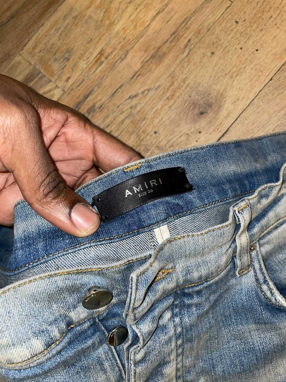 Amiri Black Bandana Patch Thrasher Jeans - image 5