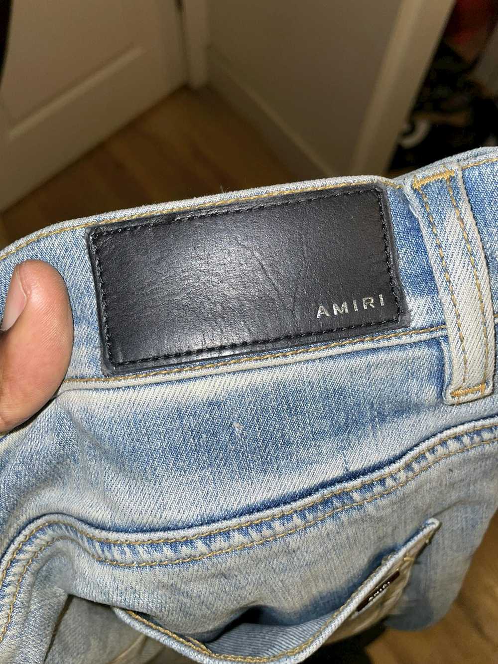 Amiri Black Bandana Patch Thrasher Jeans - image 6
