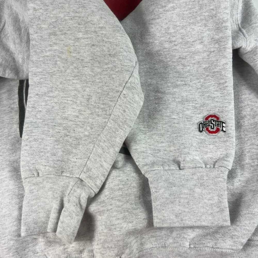 VTG 90s Ohio State Buckeyes Sweatshirt Large Grey… - image 4