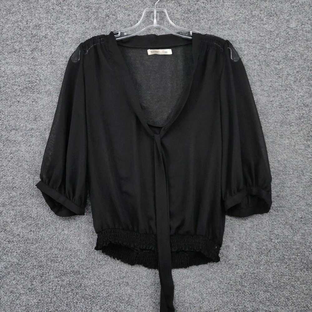 Old Navy Old Navy Blouse Womens S Black Blouson 3… - image 1