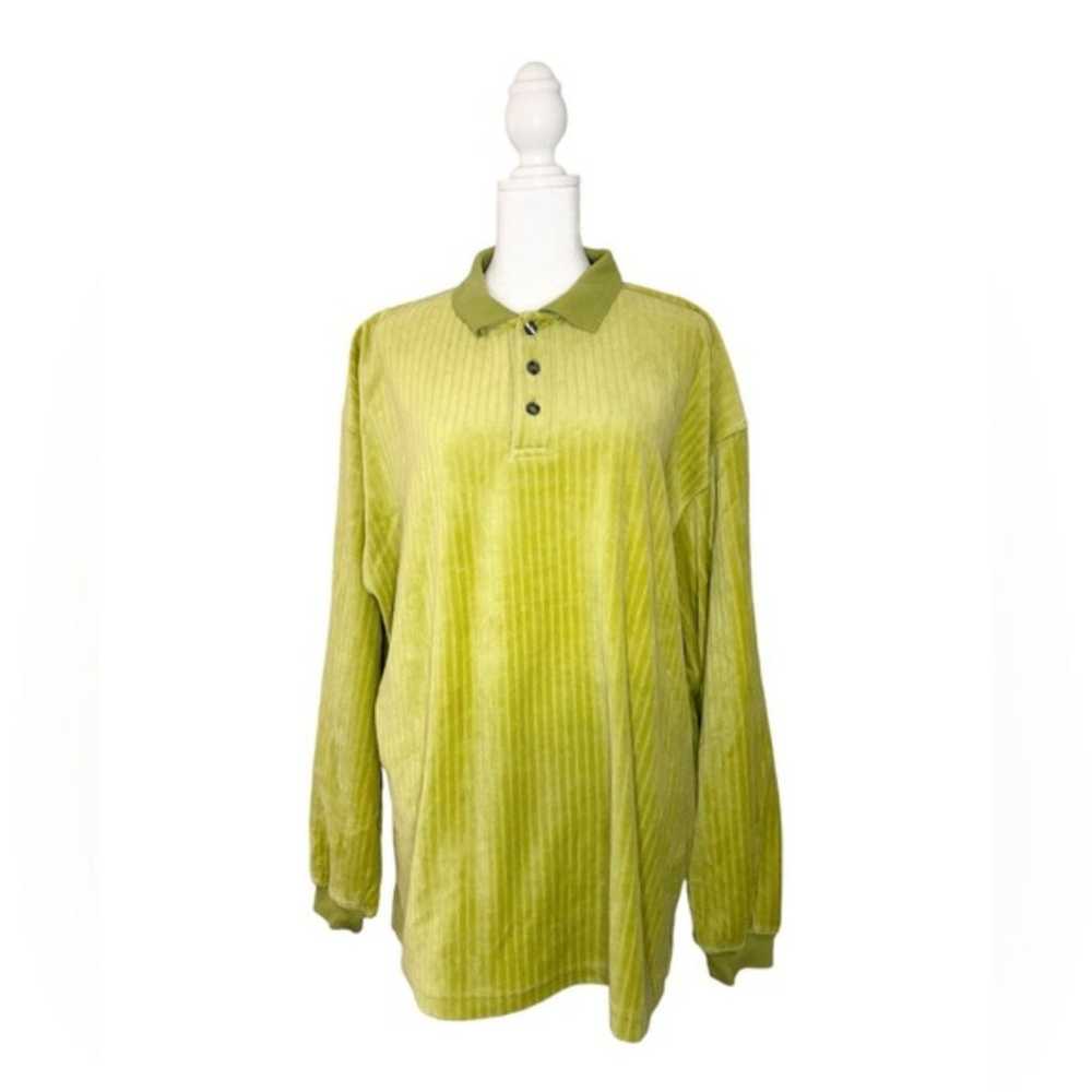 John Ashford Vintage Green Polo Sweater Dress Cas… - image 1