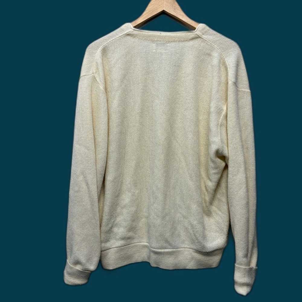 Vtg Izod Lacoste Mens L Knit Cardigan Sweater But… - image 2
