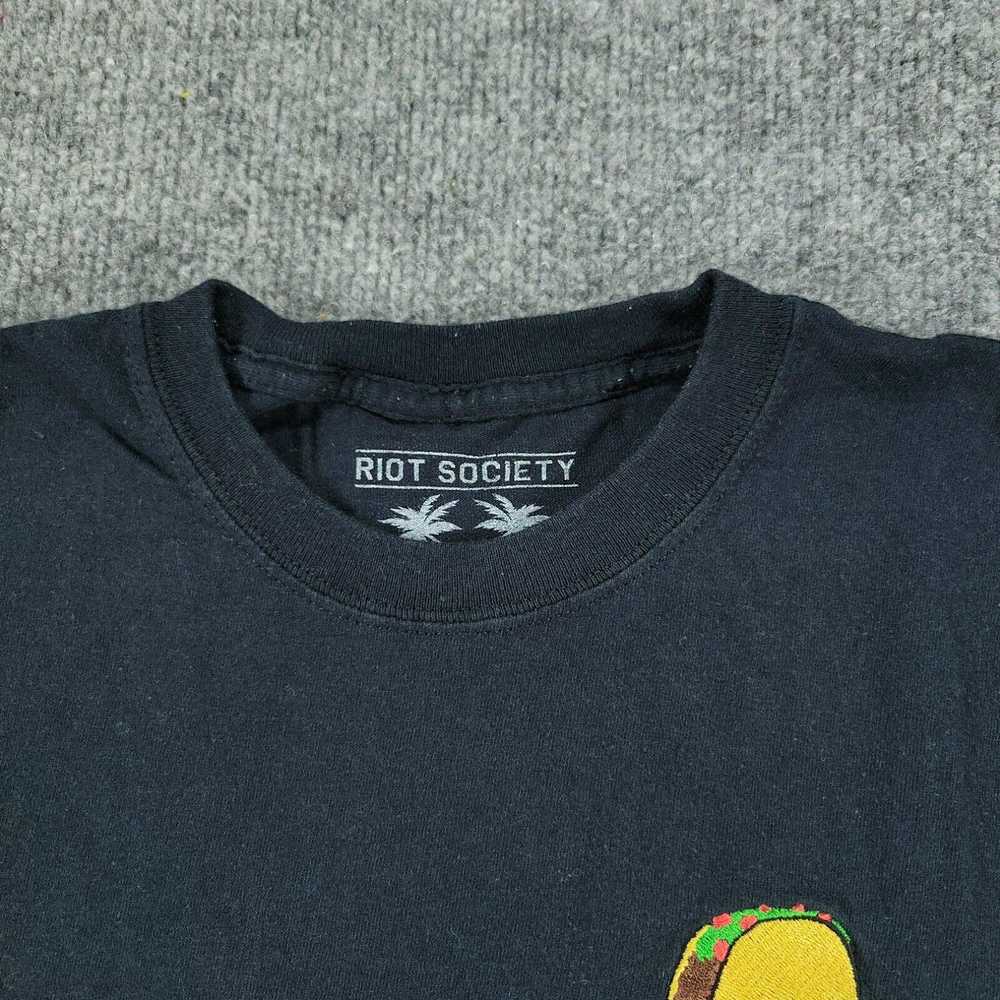 Vintage Riot Society Shirt Men Medium Black Taco … - image 3