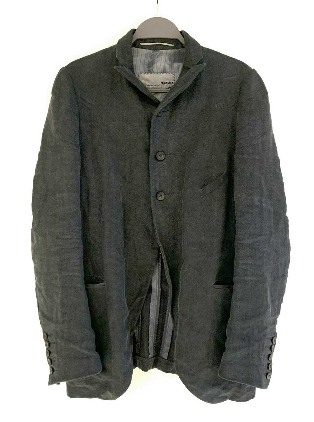 Ziggy Chen SS14 Linen Lyocell Blazer Jacket Gray - image 1