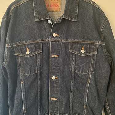 Vintage 1990s Guess Dark Blue Denim Jacket - Mediu