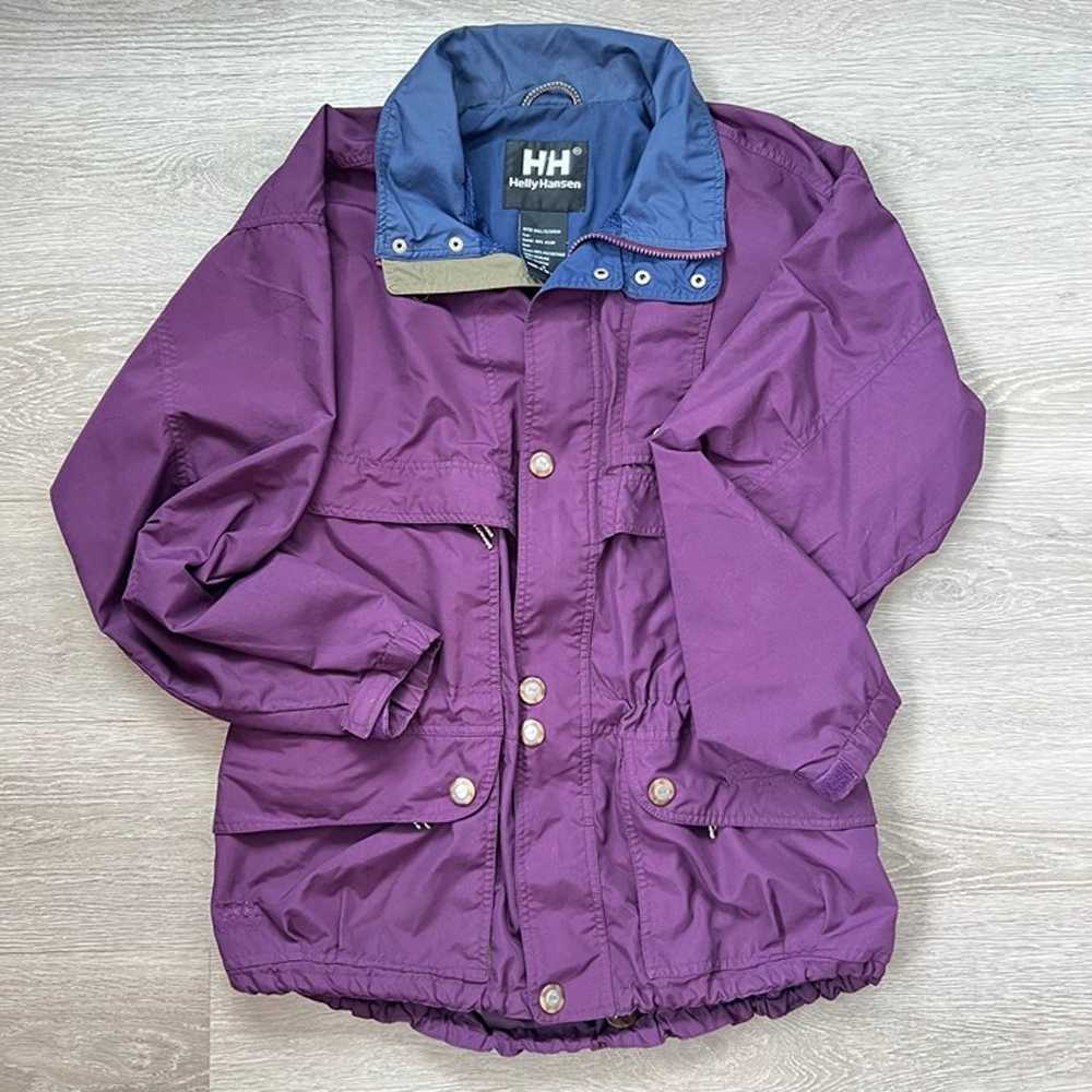 Vintage Helly Hansen Purple Oversized Zip Up Jack… - image 1