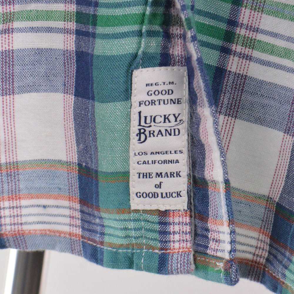 Lucky Brand Lucky Brand Mens Shirt L Green Blue C… - image 3