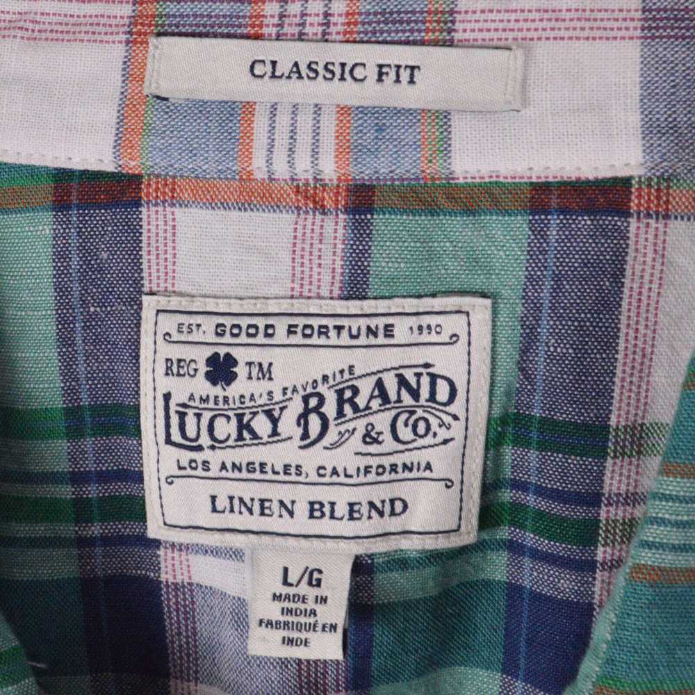 Lucky Brand Lucky Brand Mens Shirt L Green Blue C… - image 6
