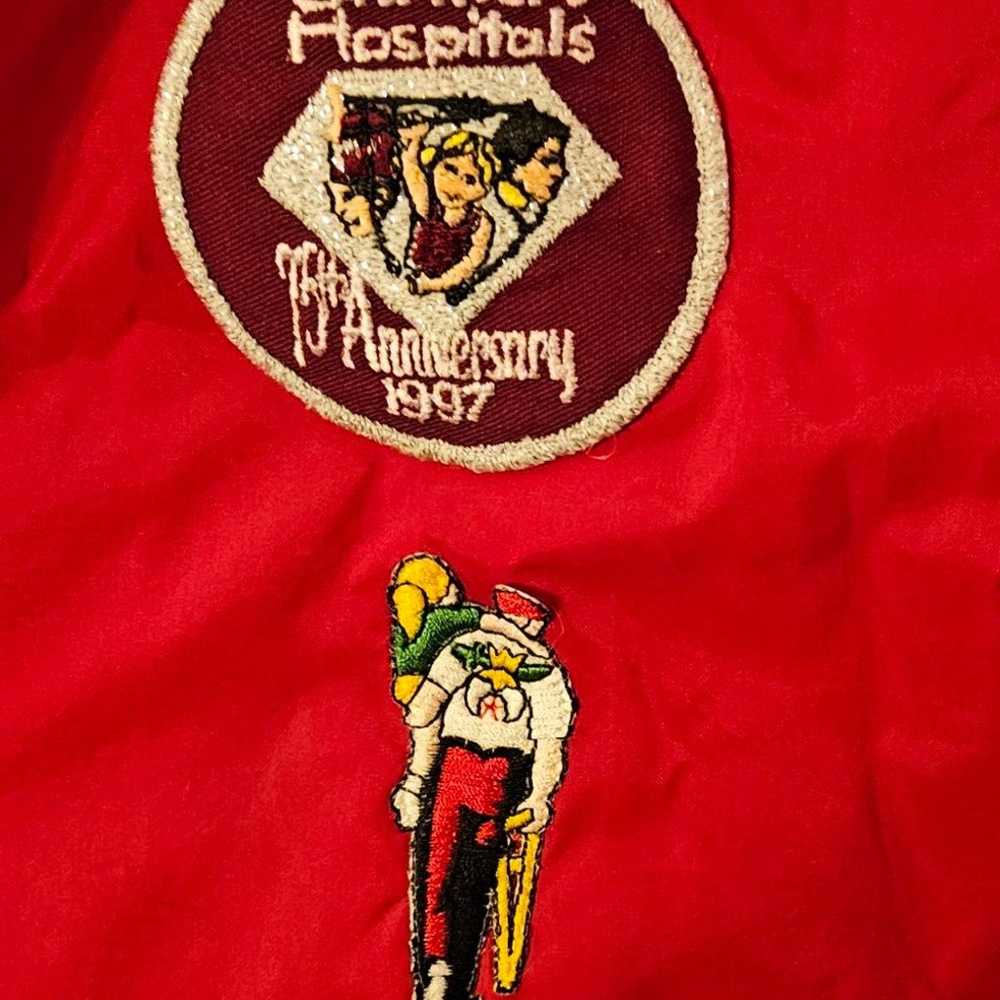 Vtg 90's Moolah Shriners Jacket Mens L Patches Ho… - image 3