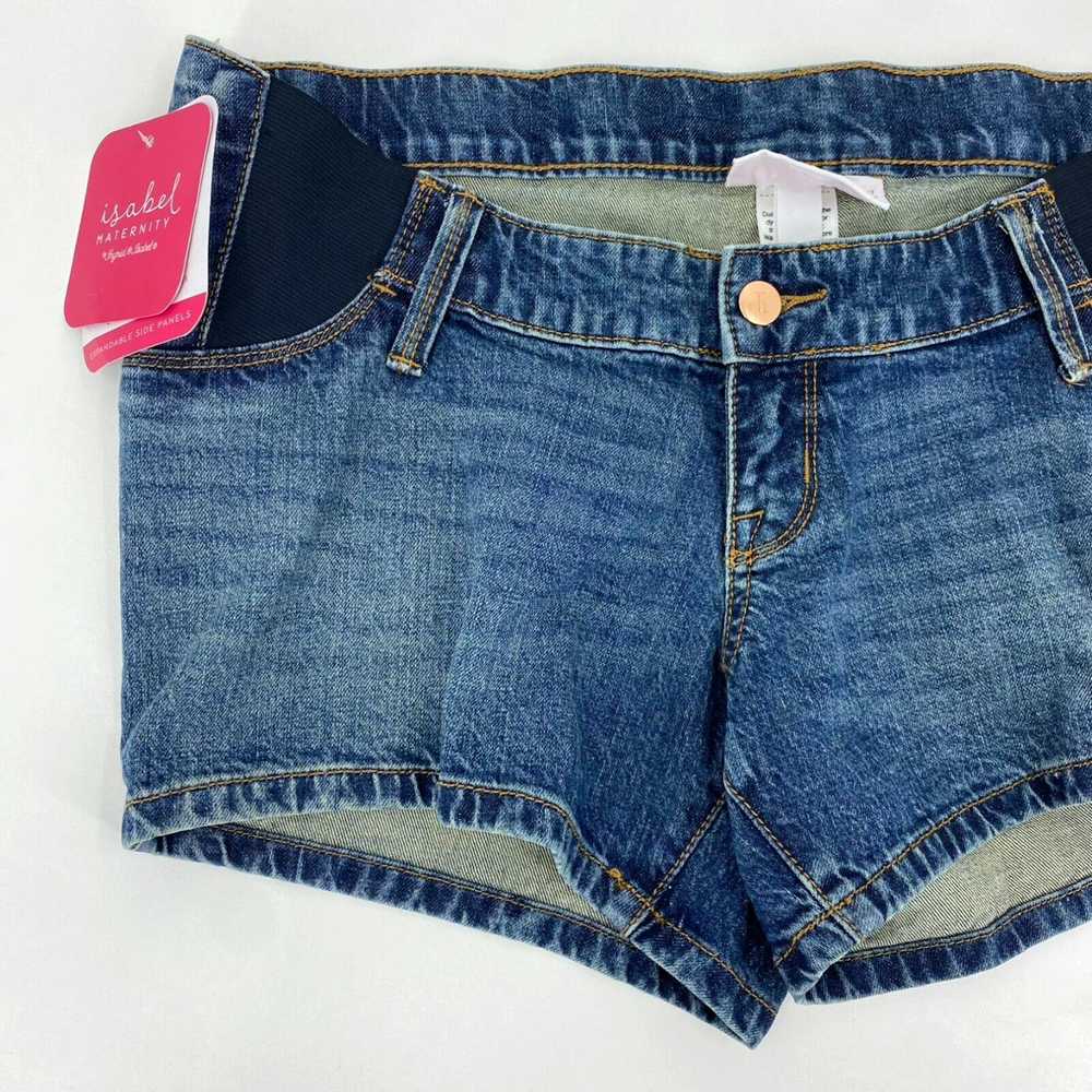 Vintage Isabel Maternity Denim Shorts Women's 2 B… - image 2