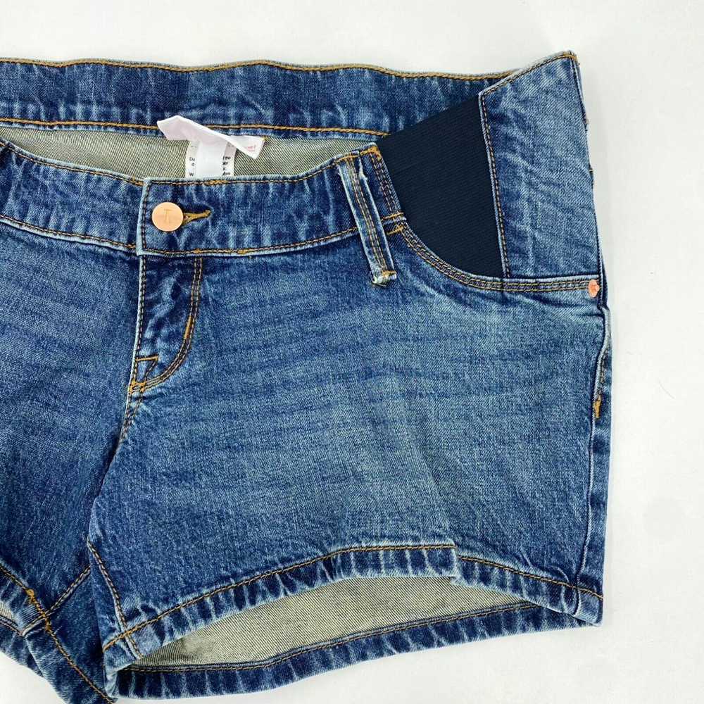 Vintage Isabel Maternity Denim Shorts Women's 2 B… - image 3