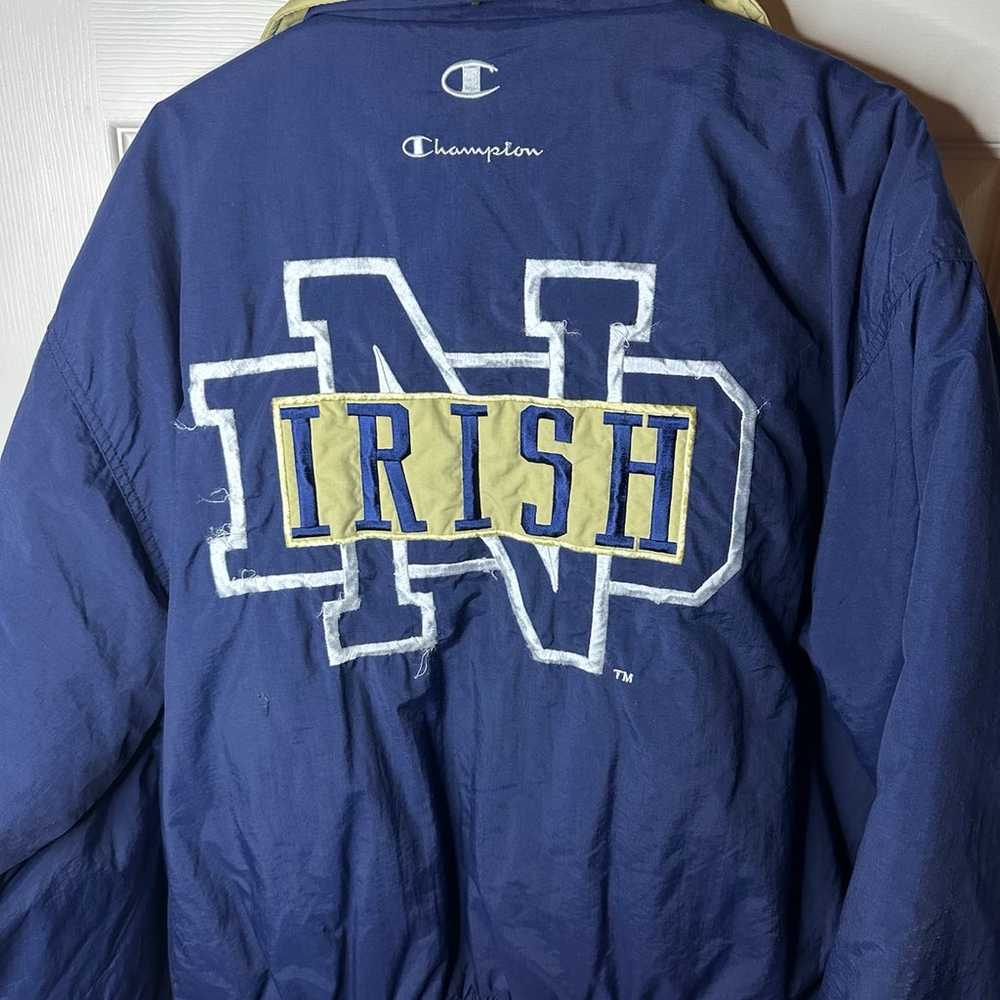 Vintage Notre Dame Champion Jacket Fighting Irish… - image 3