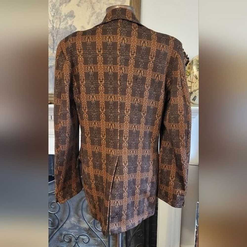 Men's Funky 60s/70s Two Tone Brown Patterned Vint… - image 4