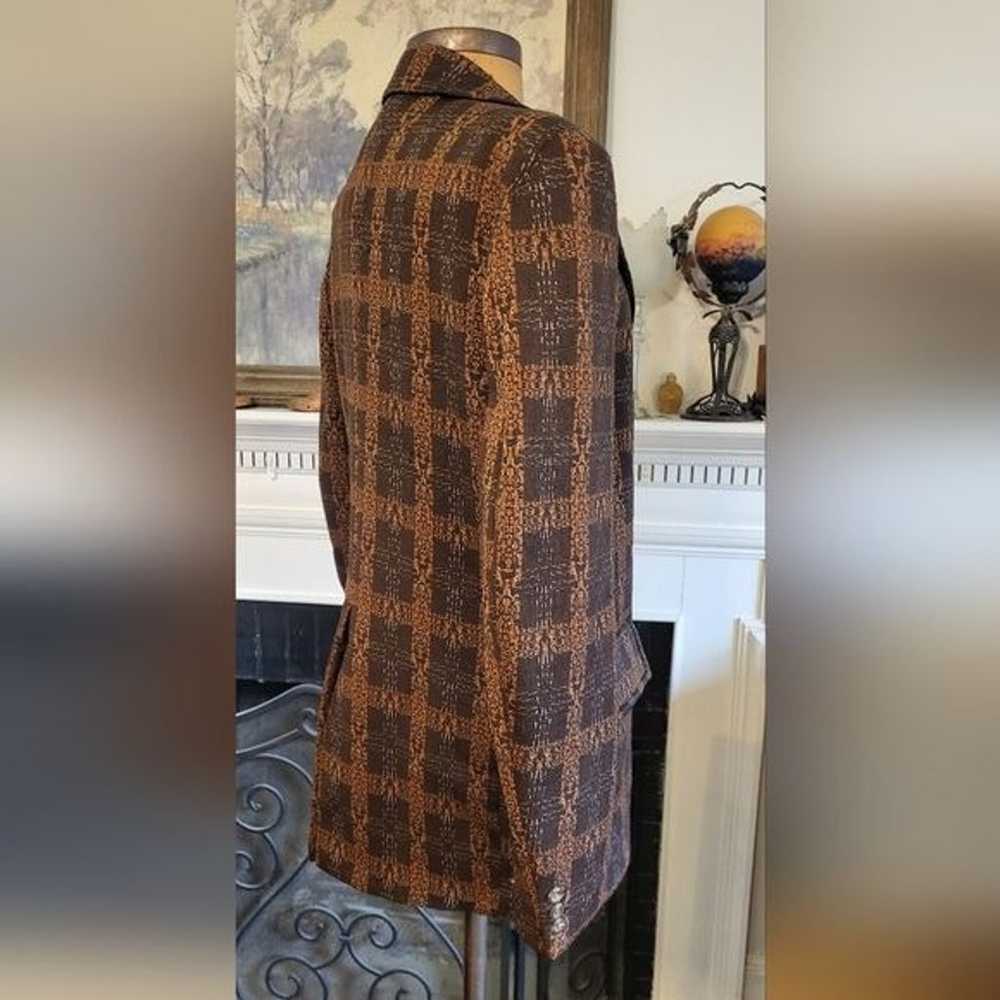 Men's Funky 60s/70s Two Tone Brown Patterned Vint… - image 5
