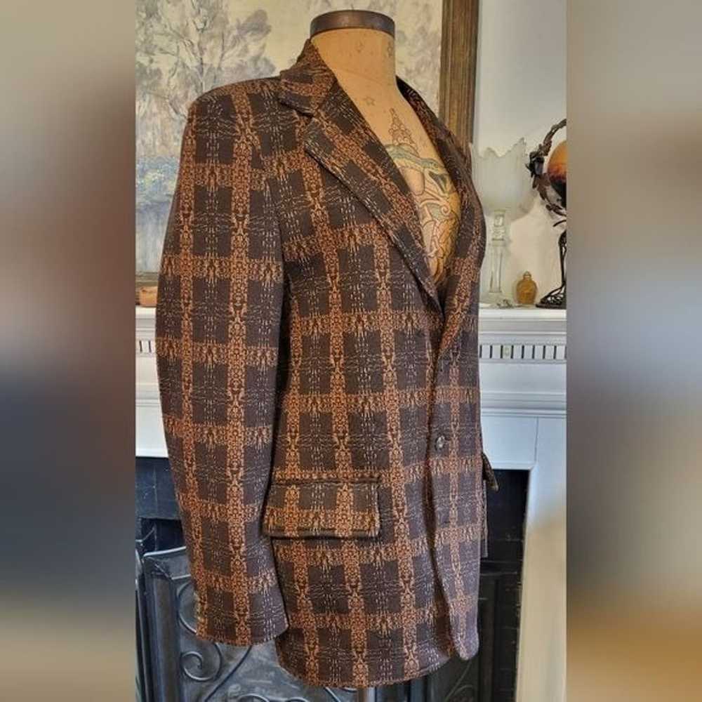 Men's Funky 60s/70s Two Tone Brown Patterned Vint… - image 6