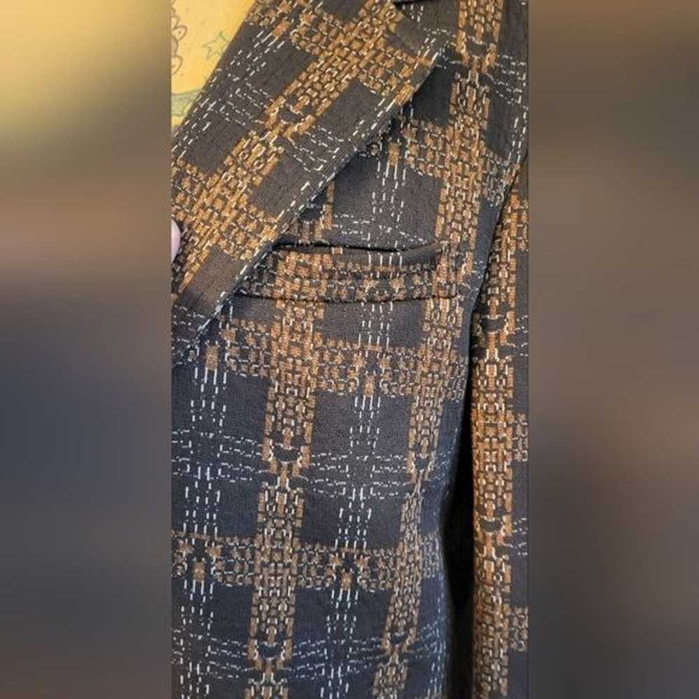 Men's Funky 60s/70s Two Tone Brown Patterned Vint… - image 9