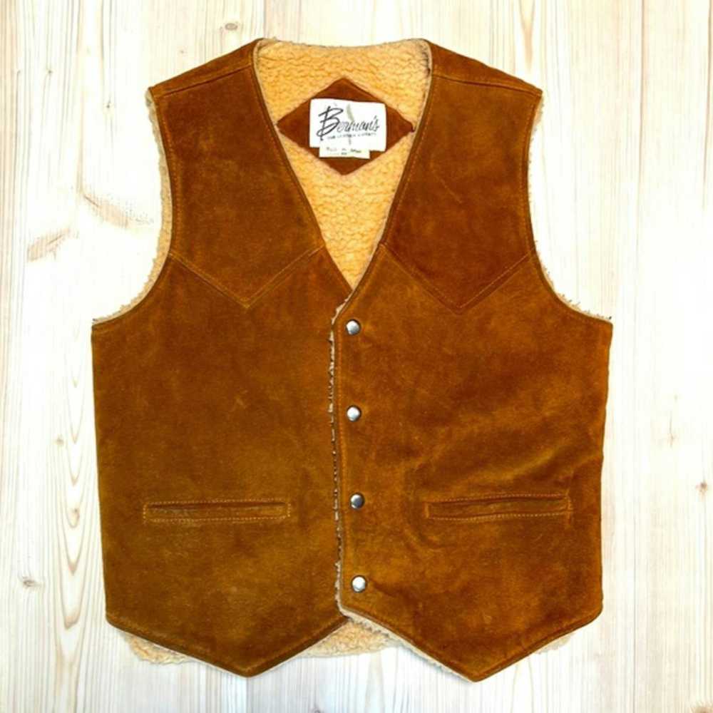 Vintage Vintage Suede Vest By Berman’s Leather Ex… - image 2
