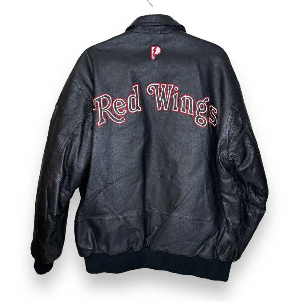 VTG Pro Player Men’s Red Wings Leather Jacket Coa… - image 2