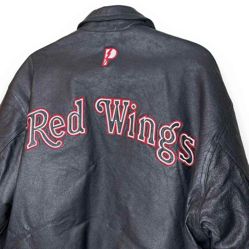 VTG Pro Player Men’s Red Wings Leather Jacket Coa… - image 4