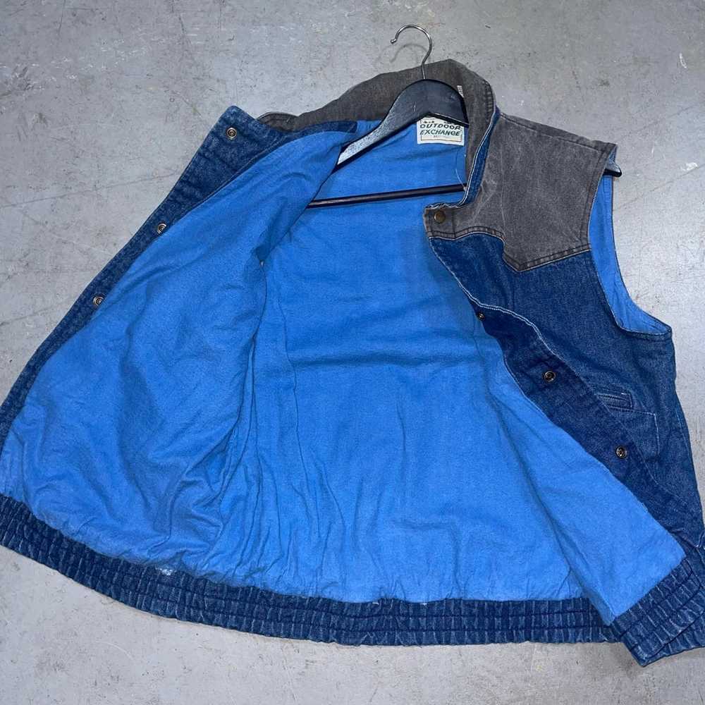 Vintage Outdoor Exchange Western Denim Vest. Size… - image 4