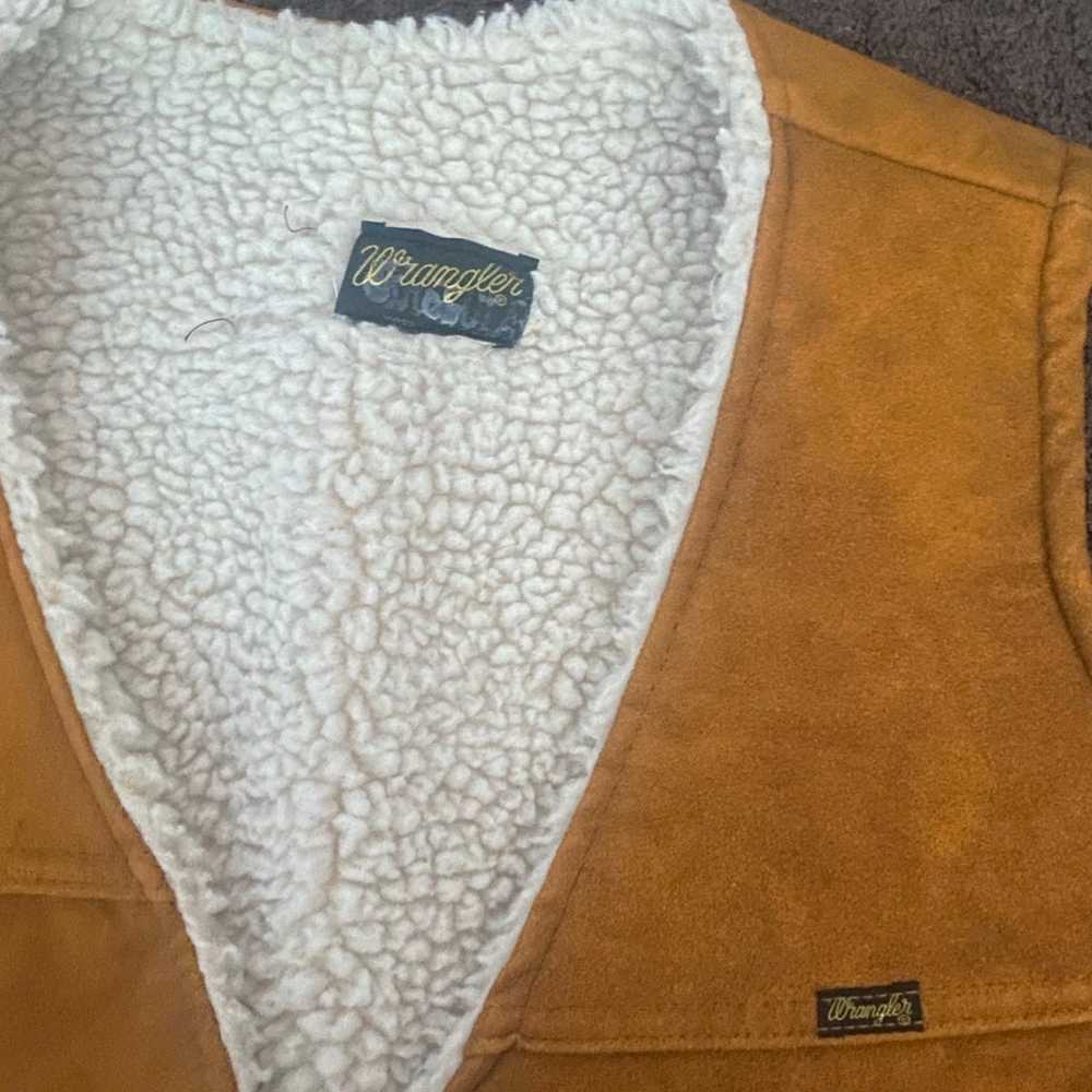 vintage 70s Brown Wrangler button up men’s vest - image 2