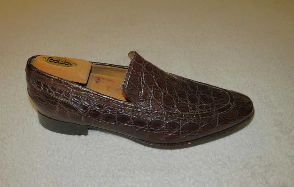 Gucci 256592 Brown Crocodile Split Toe Loaders 9 - image 2