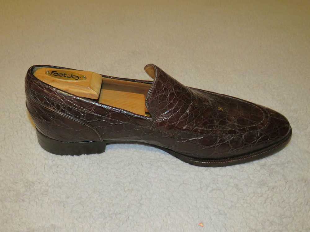 Gucci 256592 Brown Crocodile Split Toe Loaders 9 - image 5