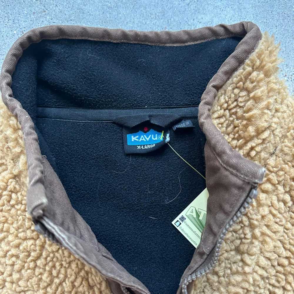 KAVU × Vintage Kavu Deep Pile Sherpa Fleece Zip U… - image 3