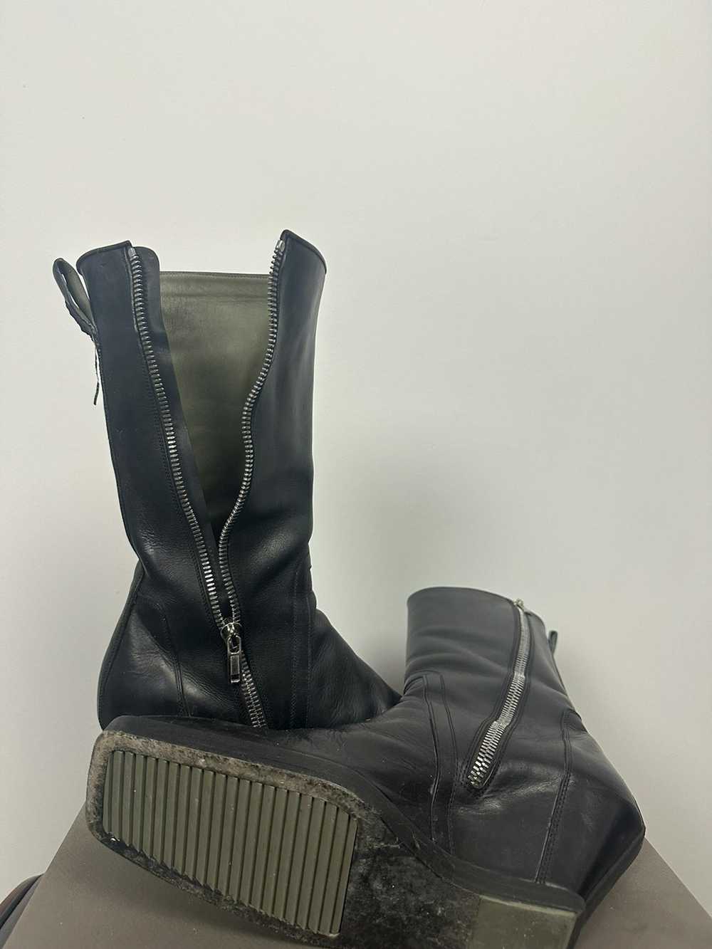 Rick Owens SS19 ‘BABEL’ Square Toe Wedge Boots - image 8