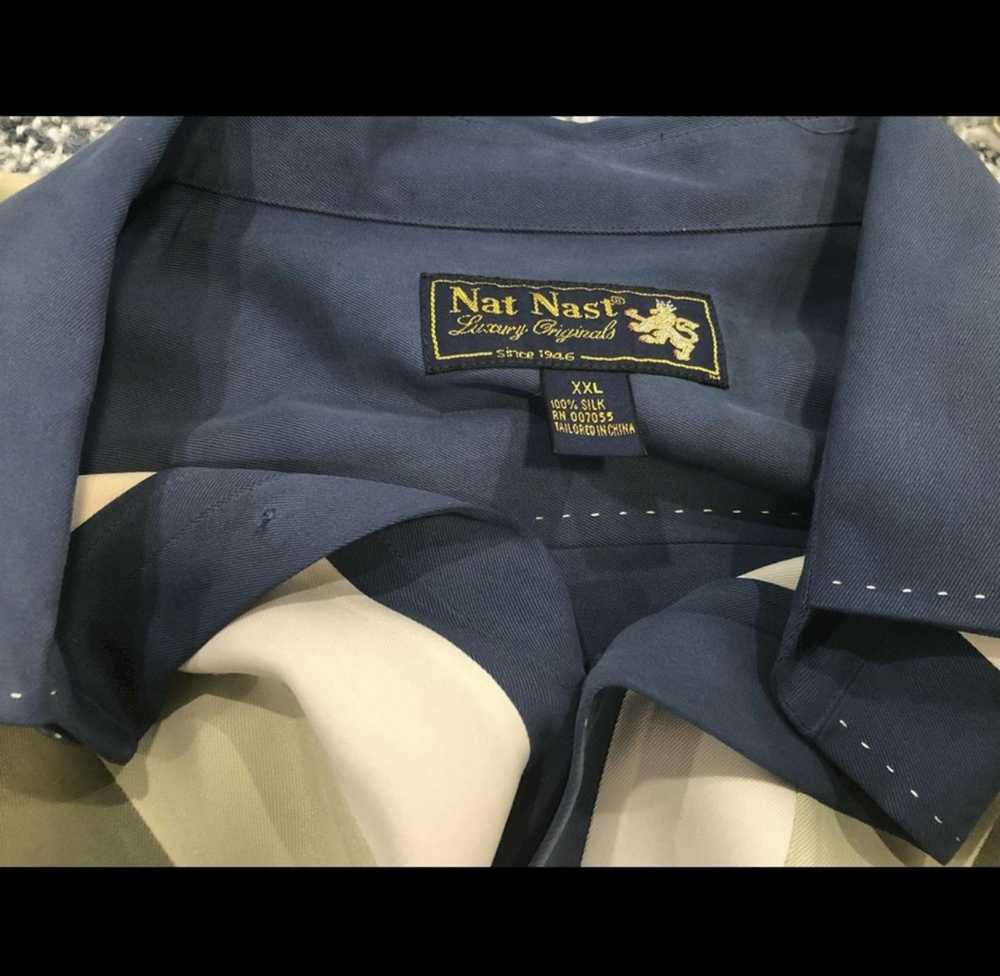Nat Nast Nat Nast Striped Silk Shirt - image 4