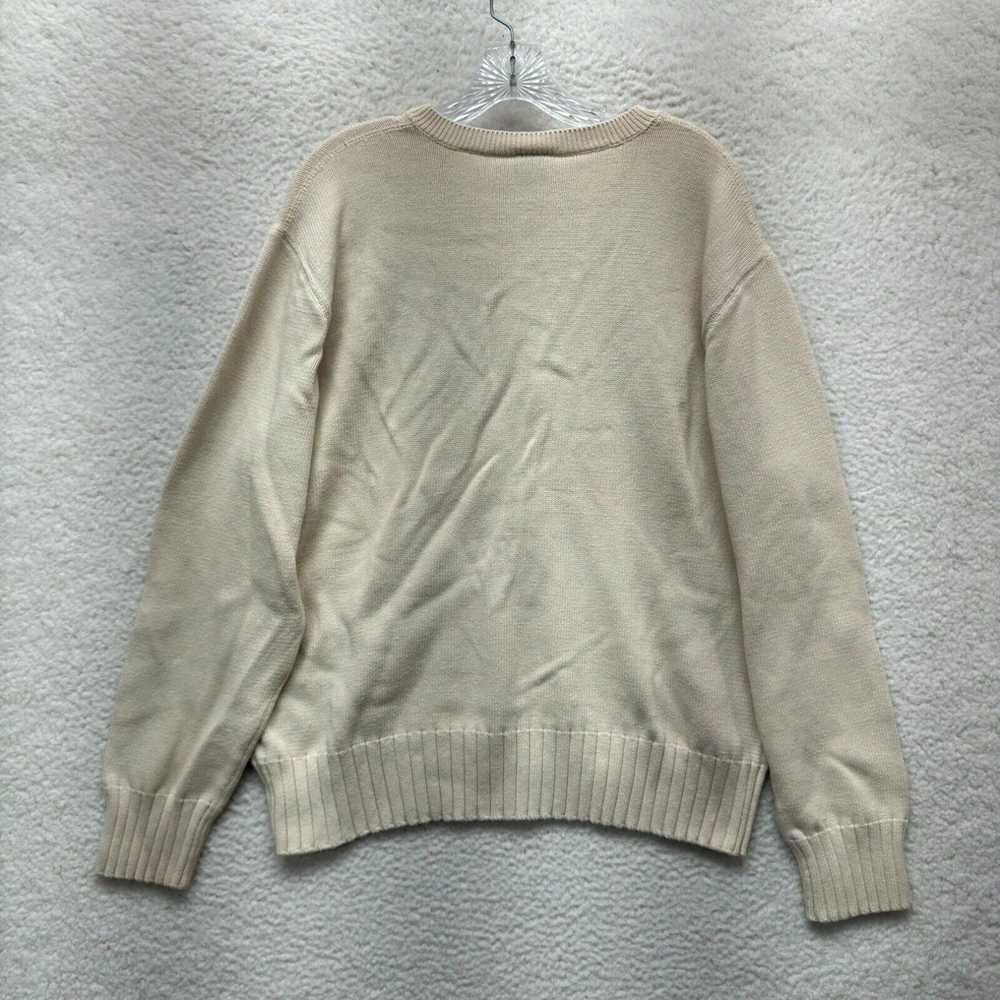 Nautica Y2K Vintage Nautica Sweater XL Mens Cream… - image 2