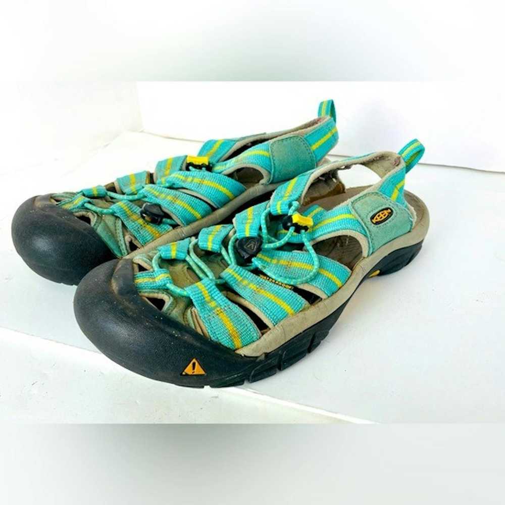 Keen Keen sandals women size 9 teal and yellow - image 1