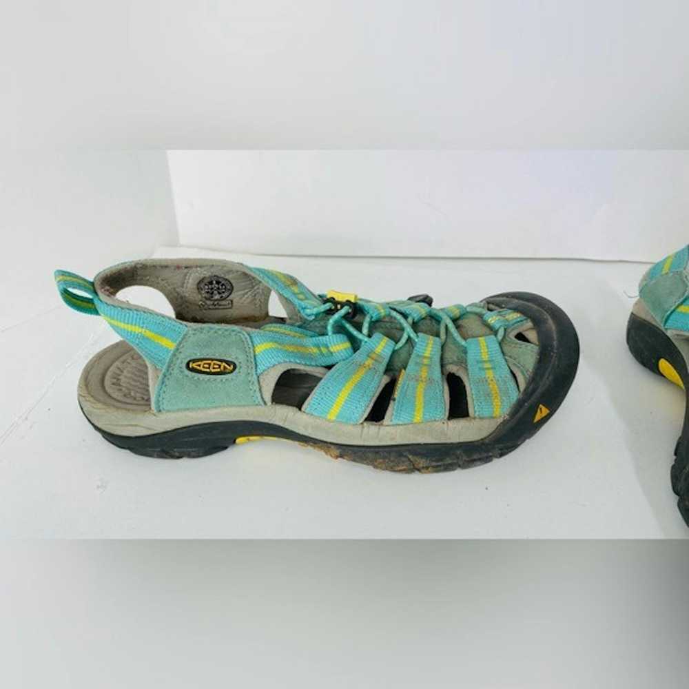 Keen Keen sandals women size 9 teal and yellow - image 5