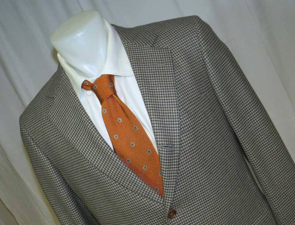 Brooks Brothers Saxxon Brown Taupe Houndstooth Th… - image 3