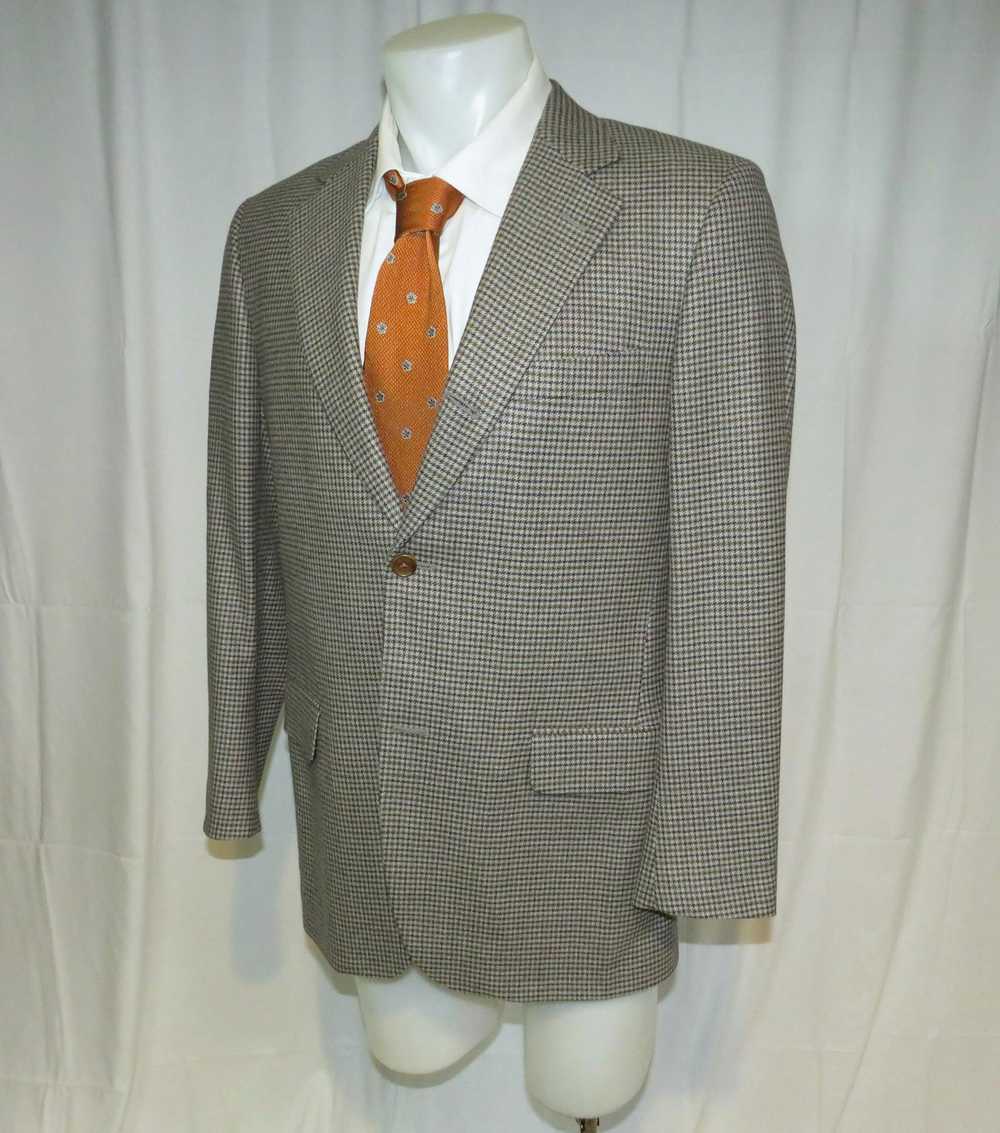 Brooks Brothers Saxxon Brown Taupe Houndstooth Th… - image 4