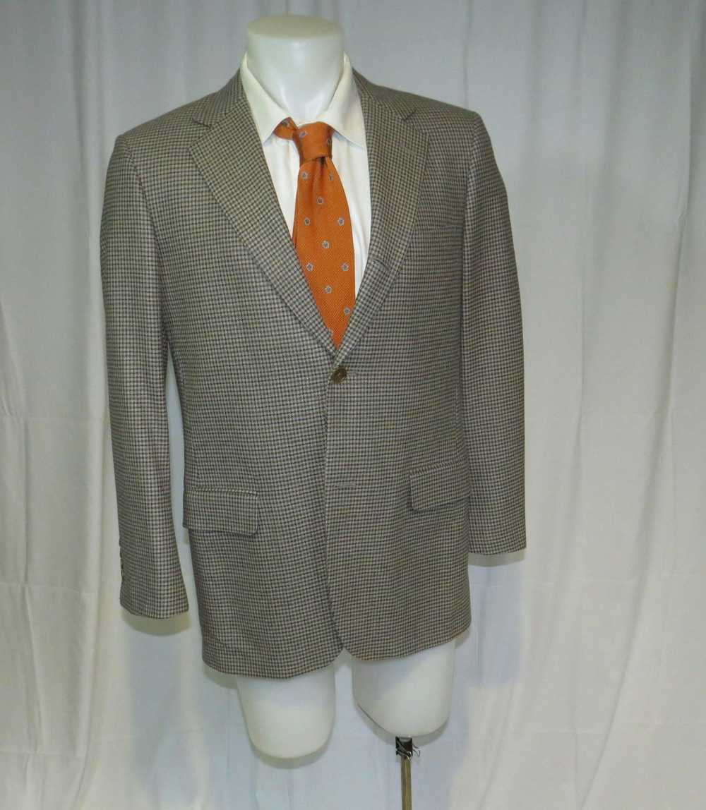 Brooks Brothers Saxxon Brown Taupe Houndstooth Th… - image 5