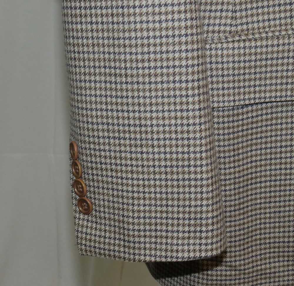 Brooks Brothers Saxxon Brown Taupe Houndstooth Th… - image 6