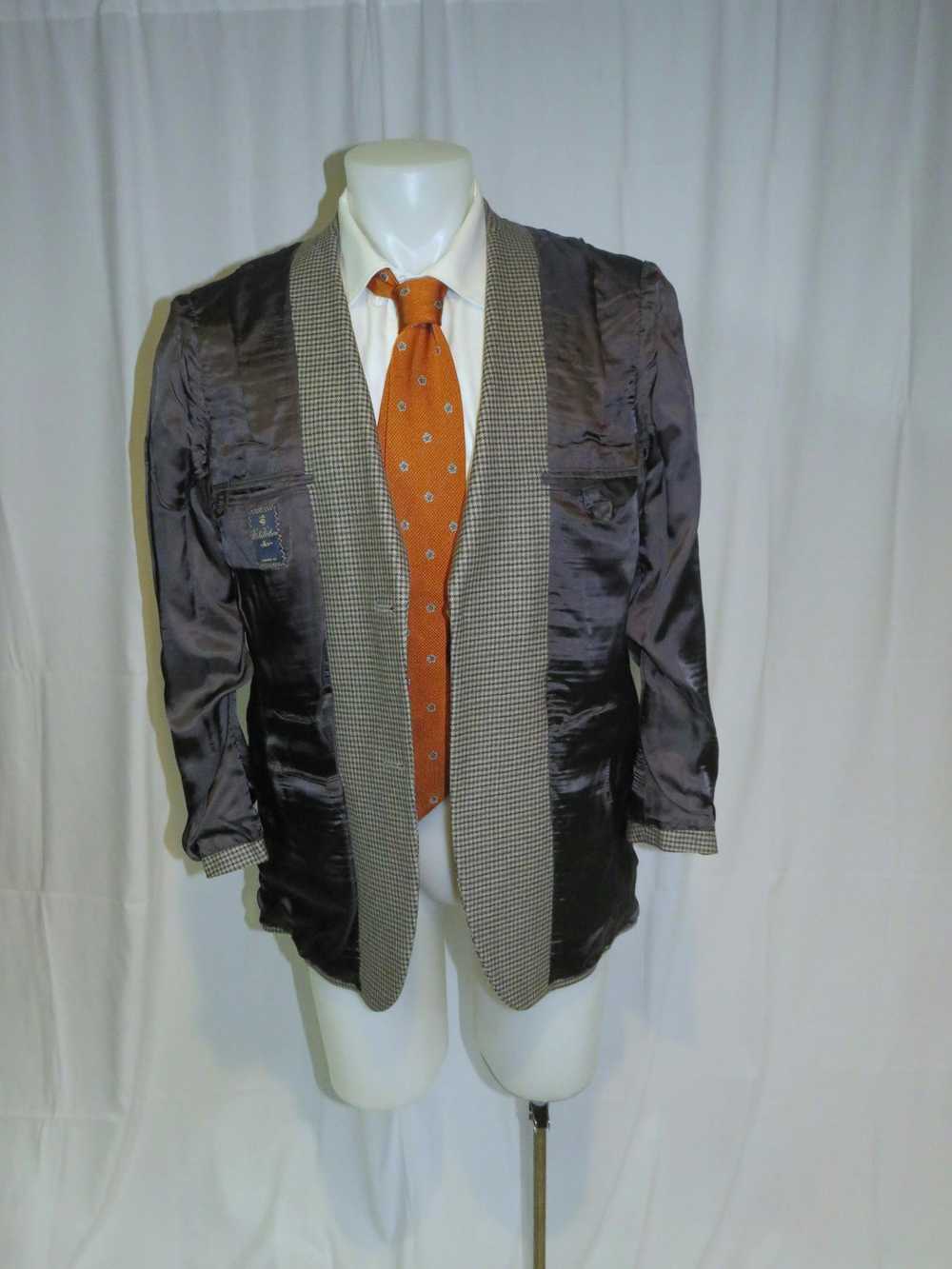 Brooks Brothers Saxxon Brown Taupe Houndstooth Th… - image 8