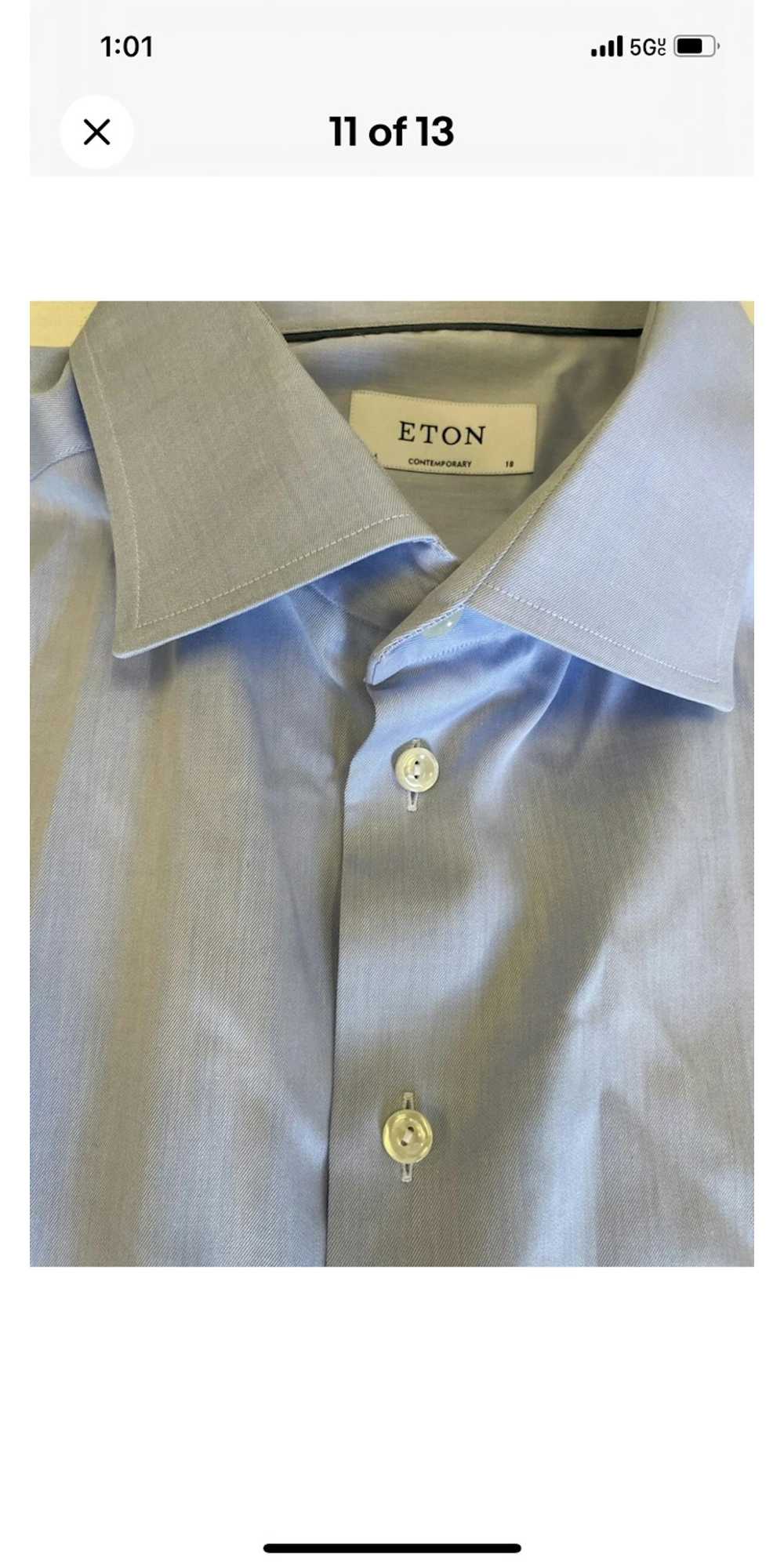 Eton Light Blue Signature Twill Shirt – French Cu… - image 11