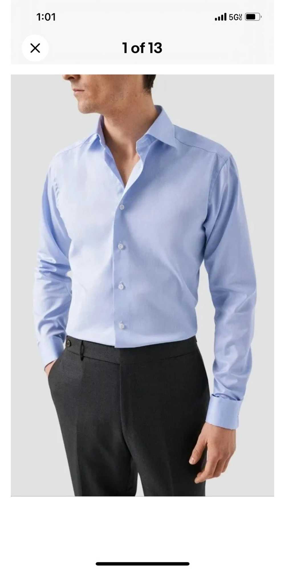 Eton Light Blue Signature Twill Shirt – French Cu… - image 1