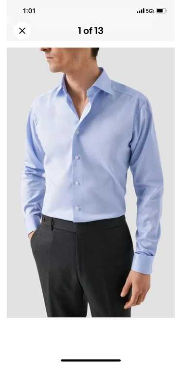 Eton Light Blue Signature Twill Shirt – French Cu… - image 1