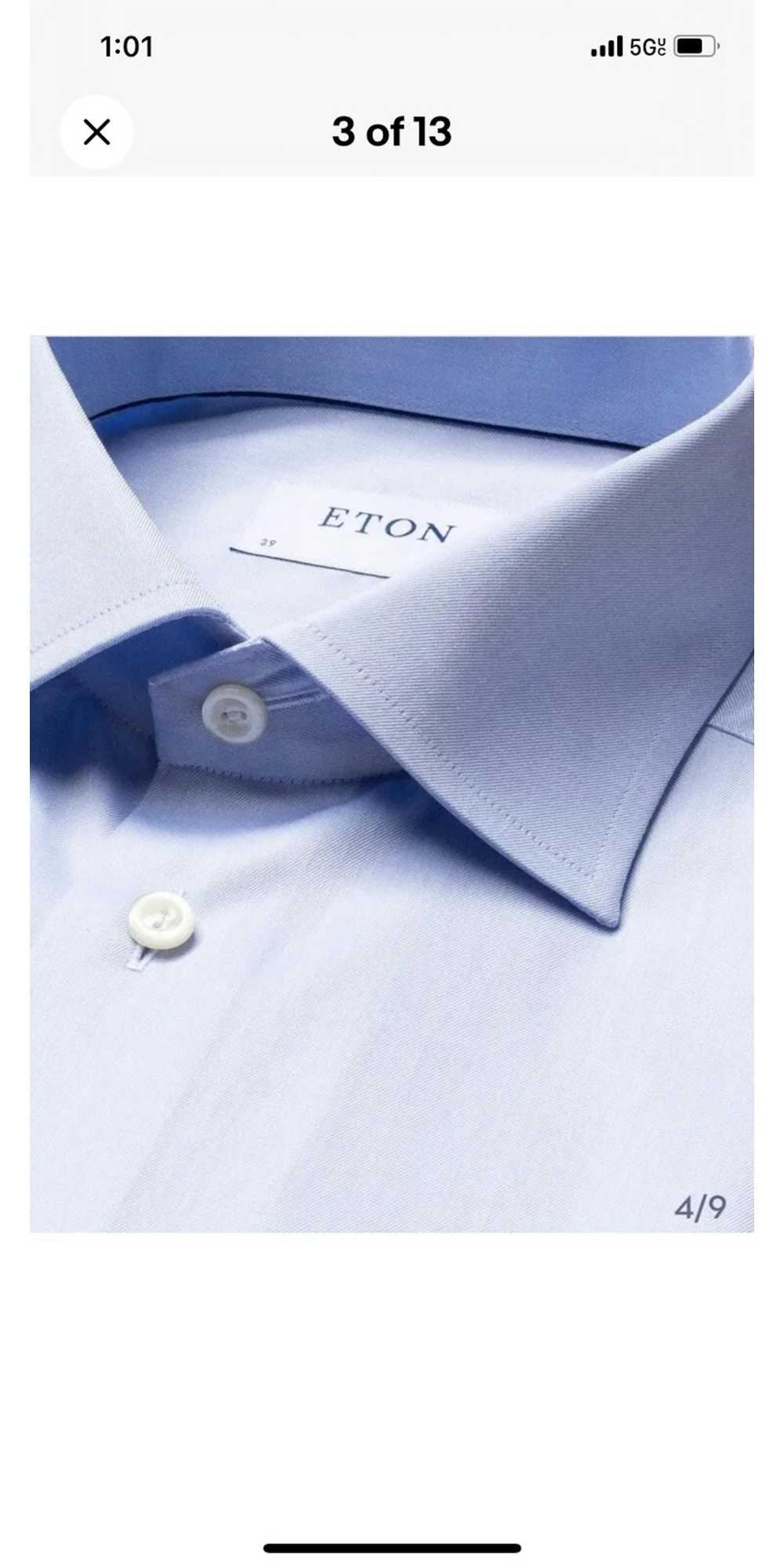 Eton Light Blue Signature Twill Shirt – French Cu… - image 3