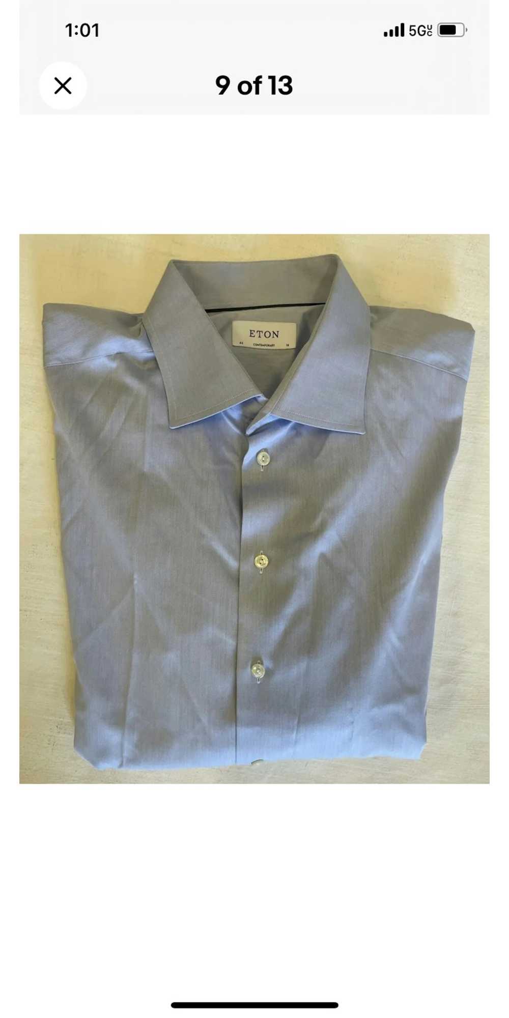 Eton Light Blue Signature Twill Shirt – French Cu… - image 9