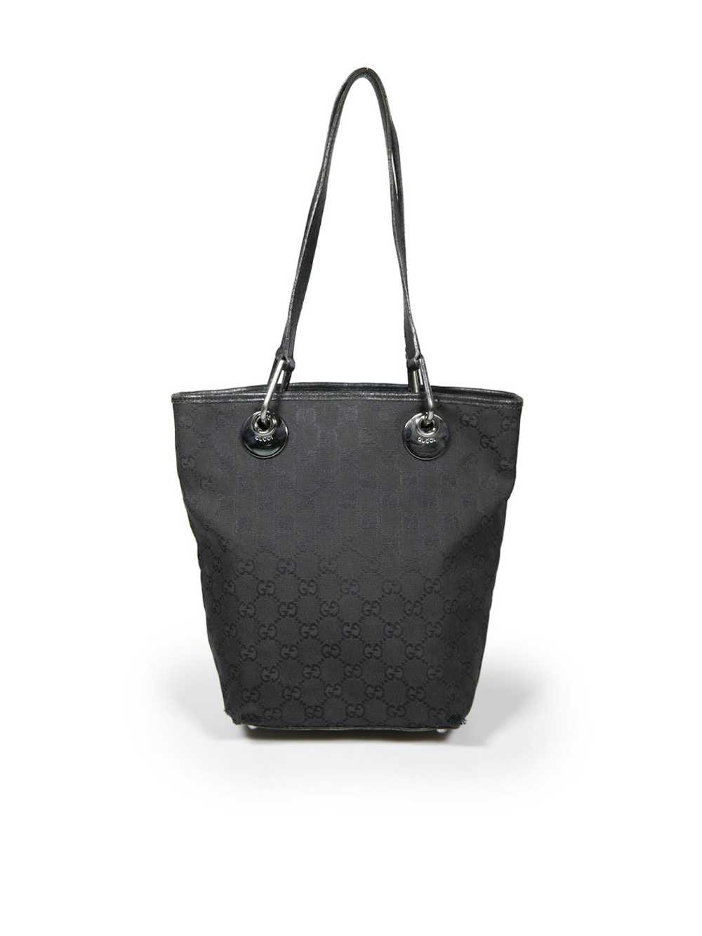 Gucci Black GG Monogram Small Eclipse Tote Bag - image 1