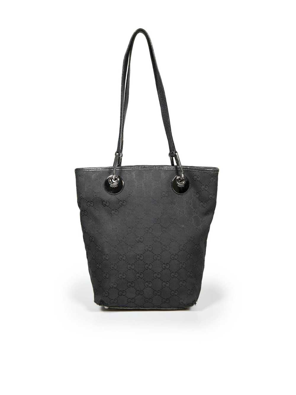 Gucci Black GG Monogram Small Eclipse Tote Bag - image 3